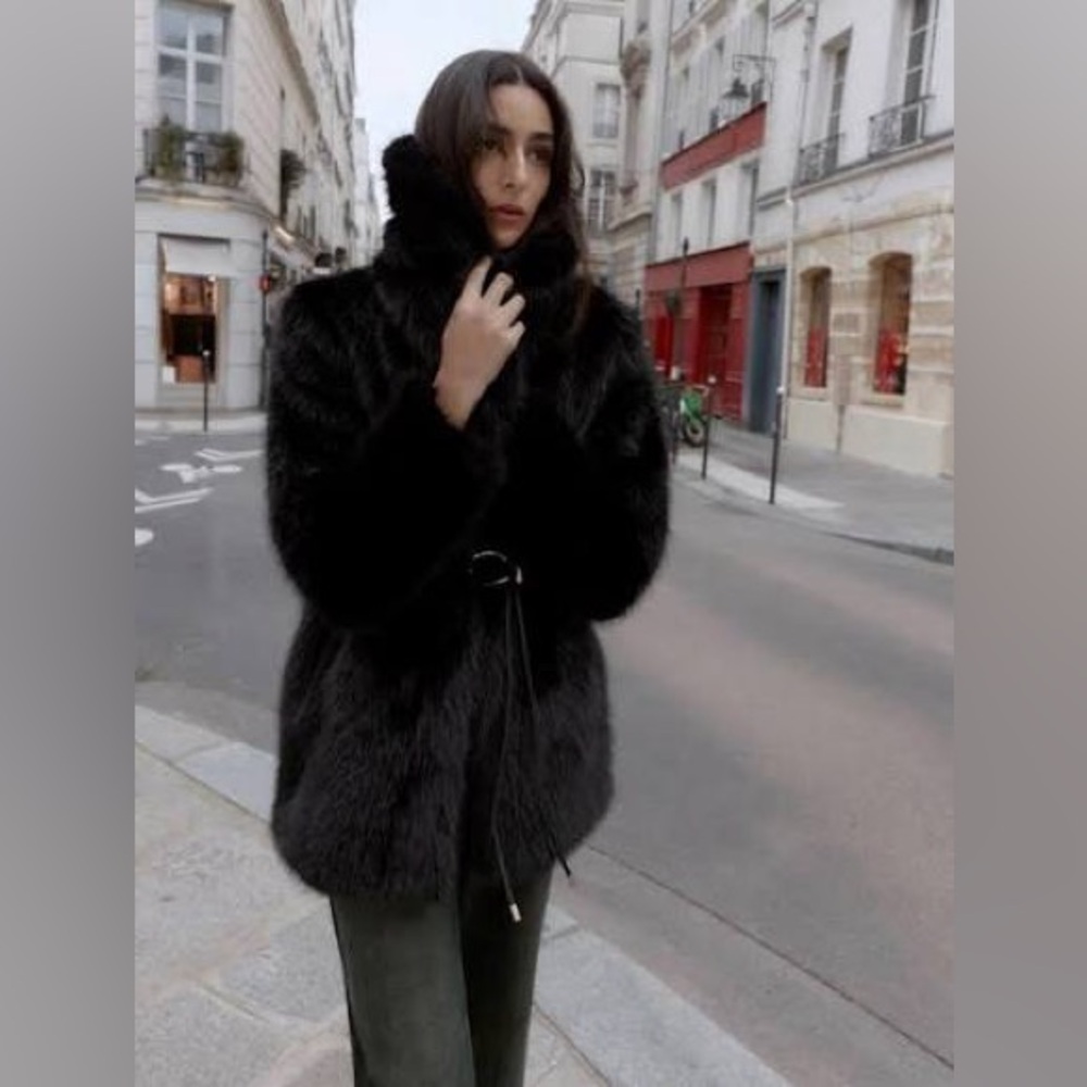 NET! ZARA FAUX BLETED‎ COAT - Picture 7 of 8
